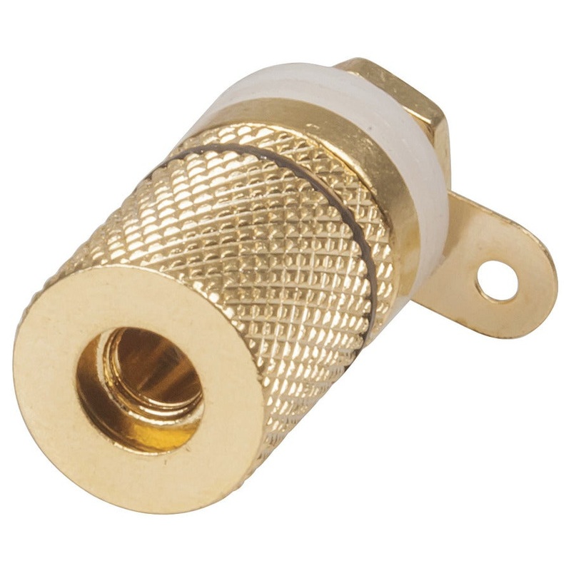 Gold Banana Socket Binding Post - Black