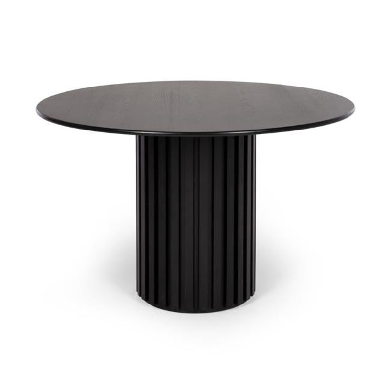 Rho Dining Table 120rd (Black Oak)