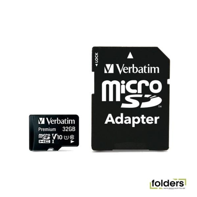 Verbatim Premium 32GB MicroSD-HC Card with Adapter