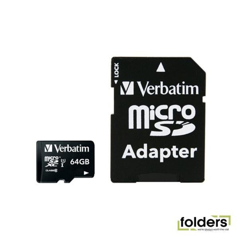 Verbatim Premium MicroSD-XC Card 64GB with Adapter