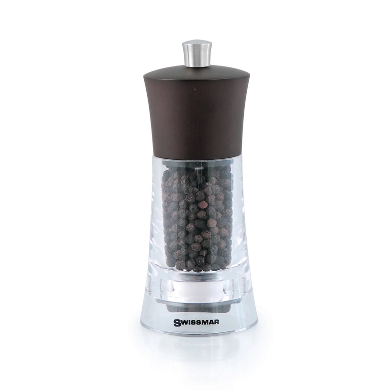 Acrylic and Wood Pepper Mill 15cm