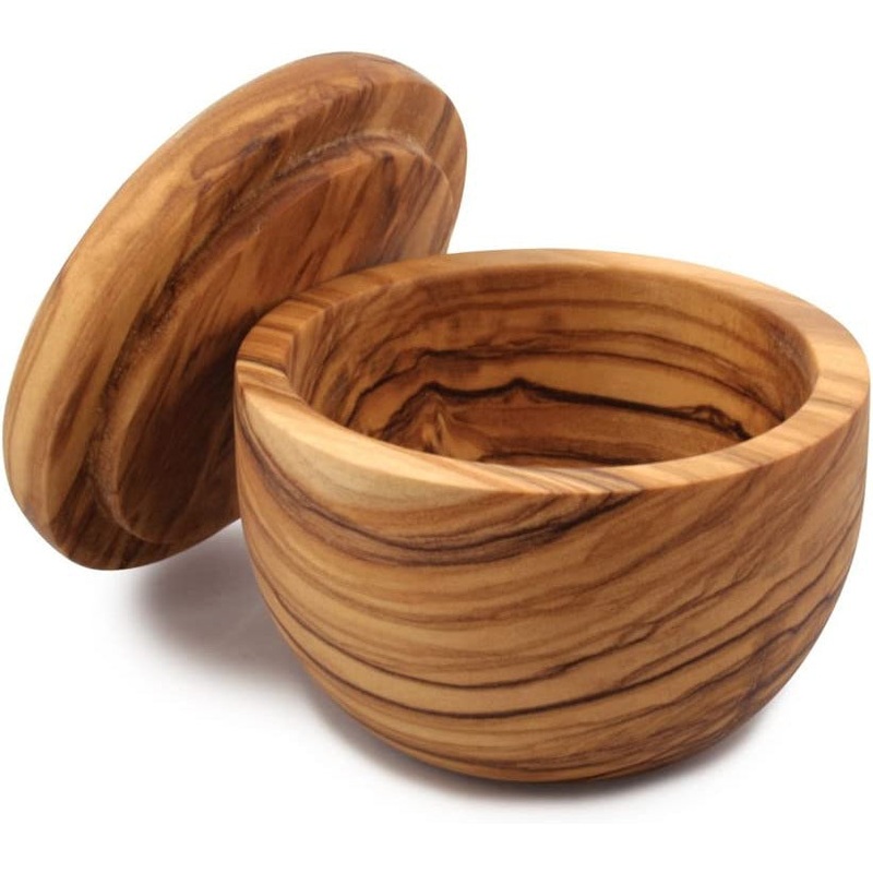 Small Olive wood Salt Box