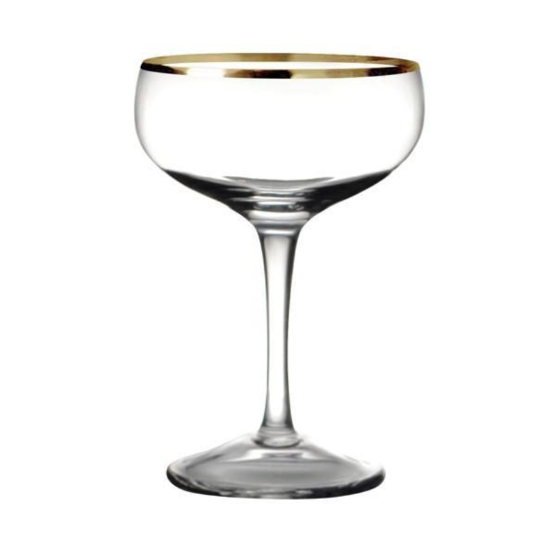 Antoinette Coupe Gold Rim 6oz