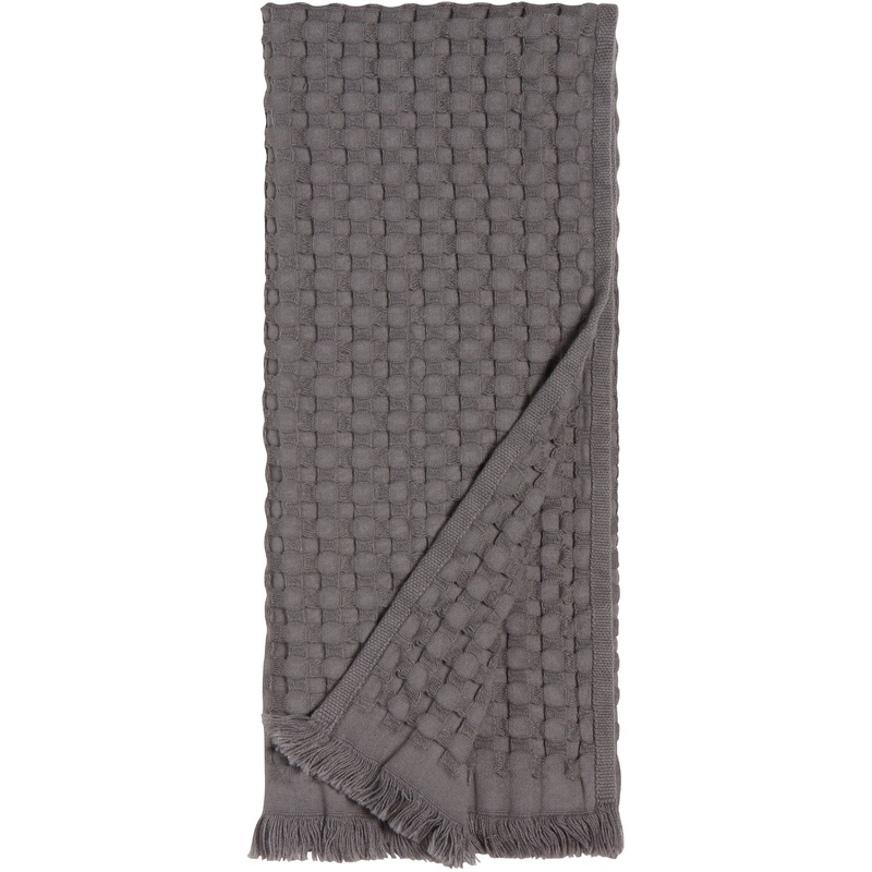 Organic Cotton Waffle Towel - Charcoal