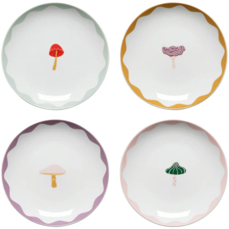 Appetizer Plates Set  - Mushroom Gems