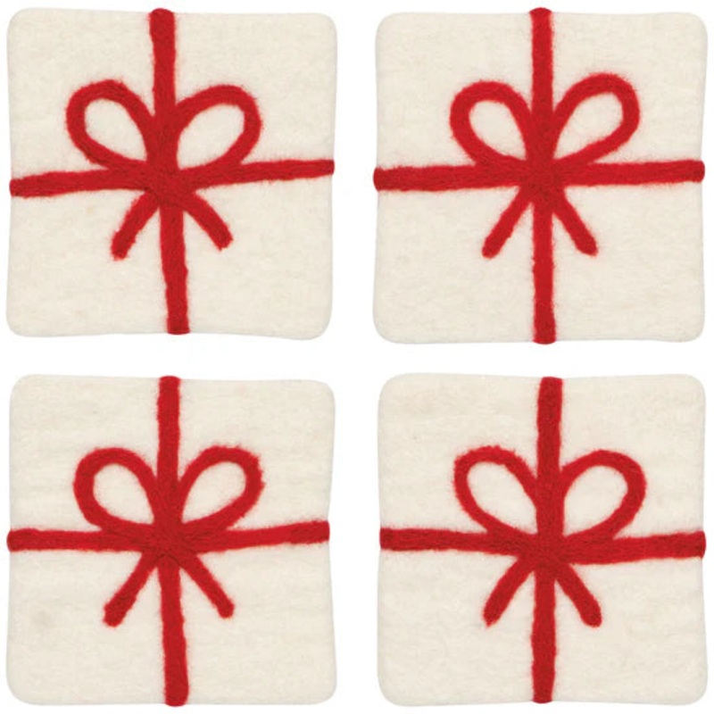Felt Coaster Set - Presents