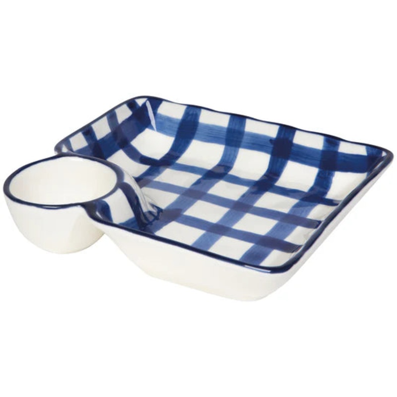 Grid Dip n' Dish Plate