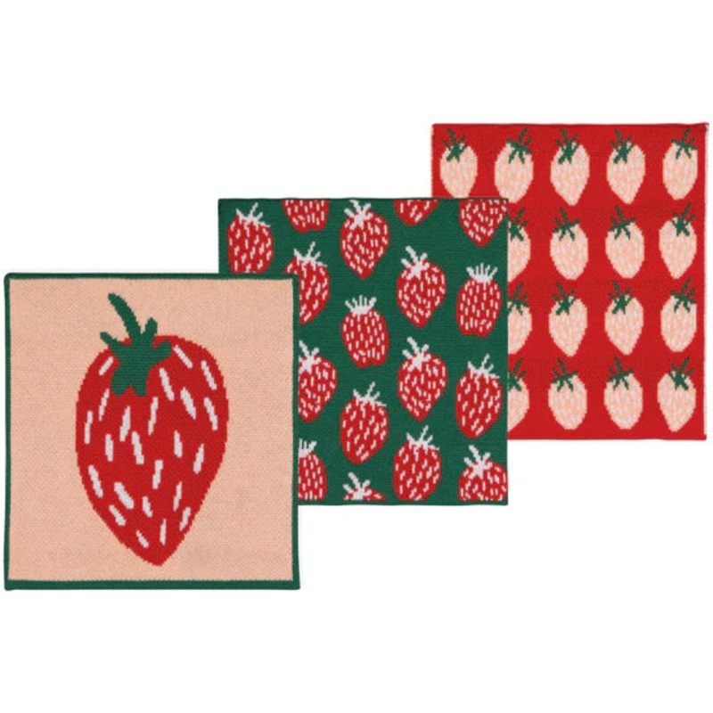 Knit Dishcloth Set - Berry Sweet