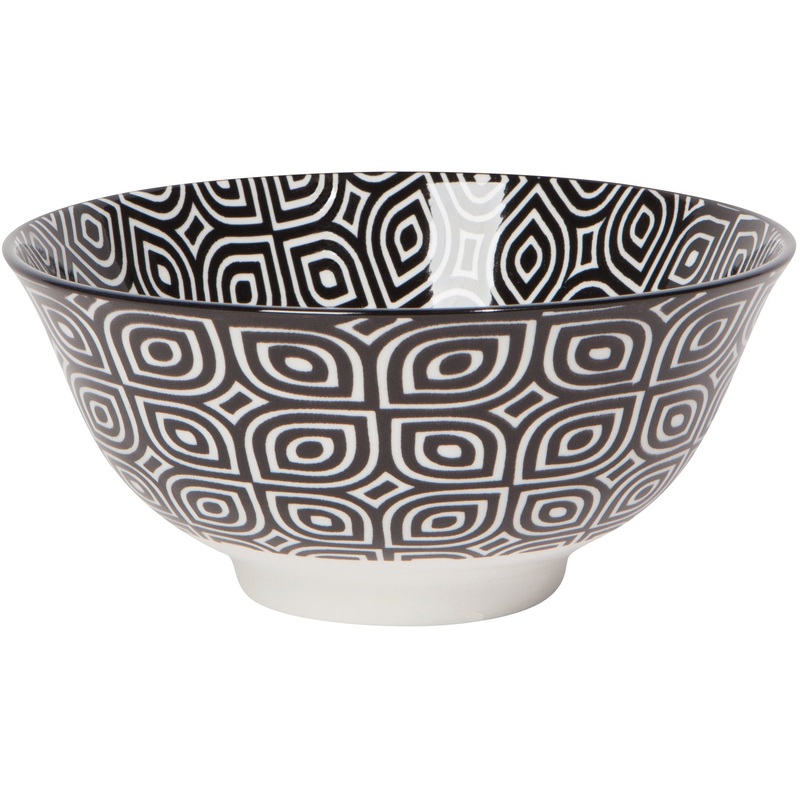 Medium Bowl - Black Geo