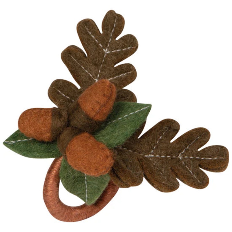 Oak & Acorn Felt Napkin Ring