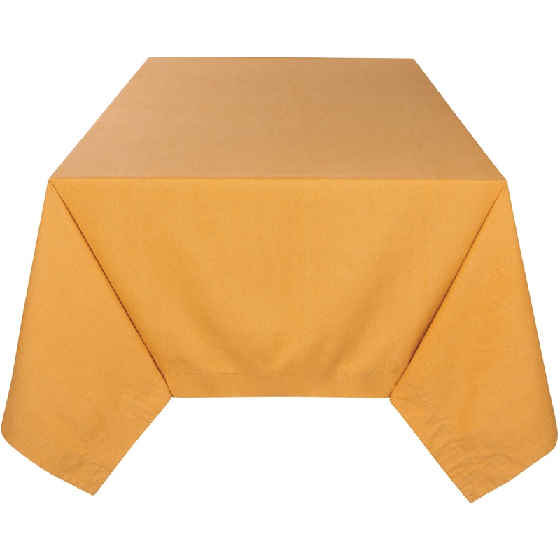 Ochre Stonewash Linen Tablecloth - 60"x90"
