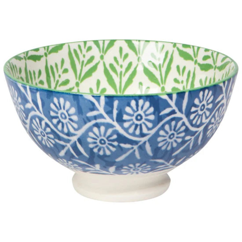 Small Stamped Bowl - Green Leaf