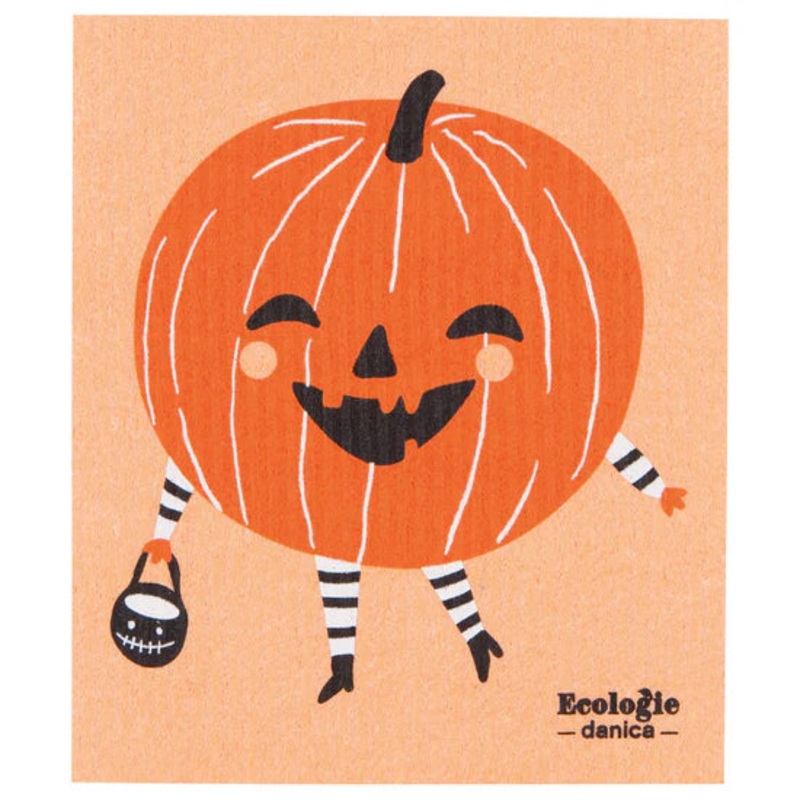 Swedish Dishcloth - Boo Crew Pumpkin