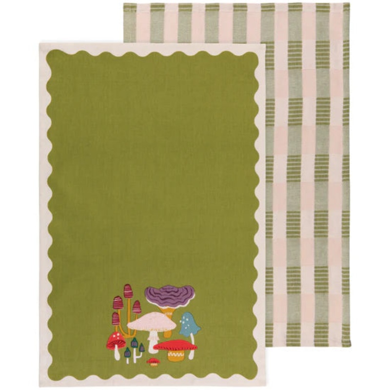 Tea Towel Set - Mushroom Gems