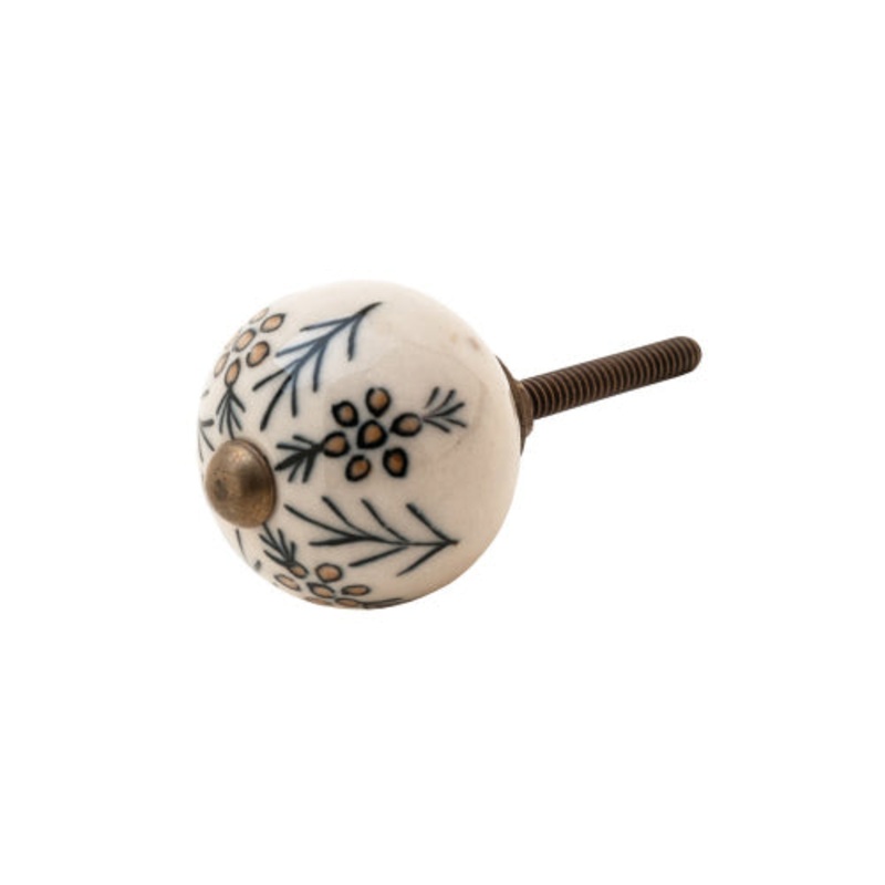 Black and Yellow Painted Knob
