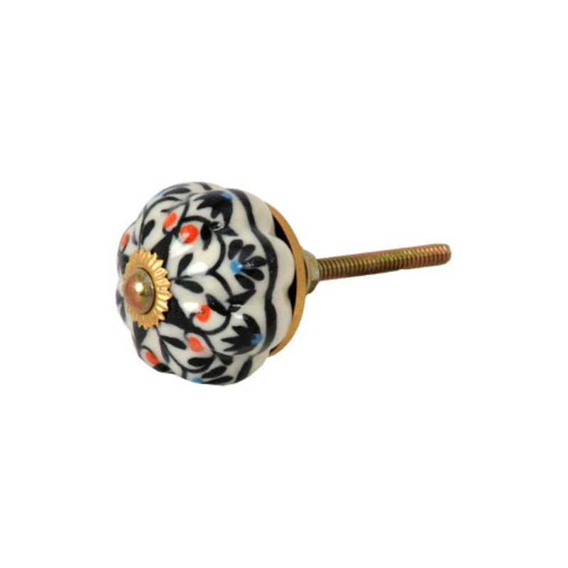 Black Detail Painted Knob