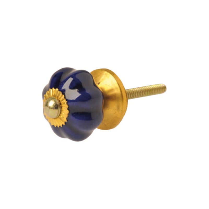 Blue with Gold Knob