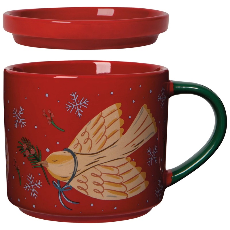 Mug with Lid - Season's Tweetings