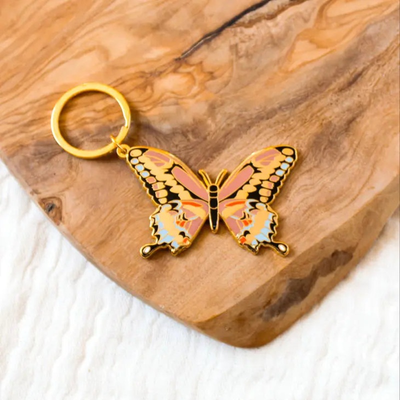 Pink Swallowtail Keychain