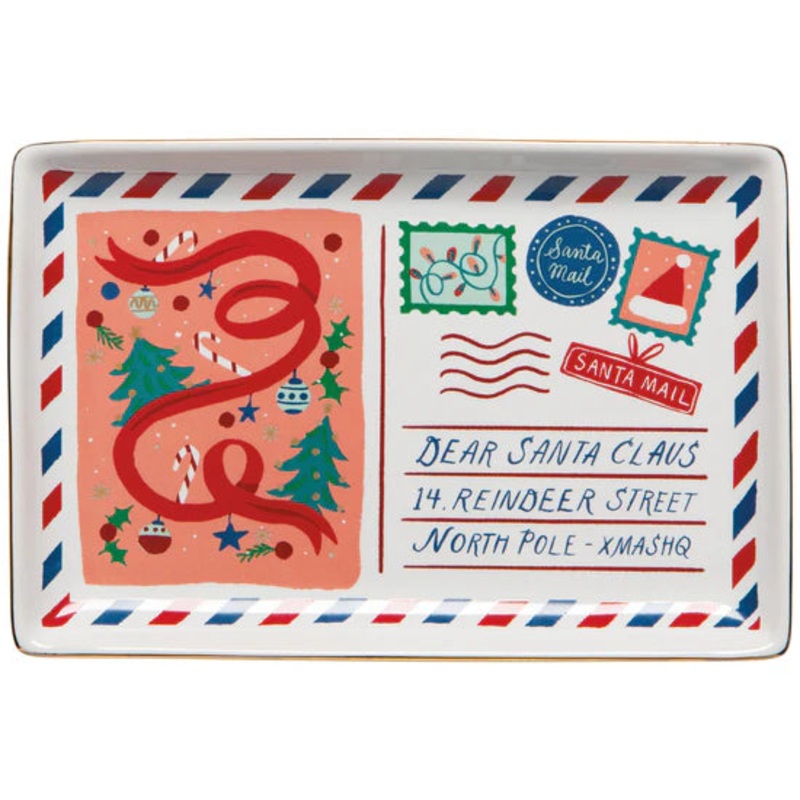 Shaped Dish - Santa Mail