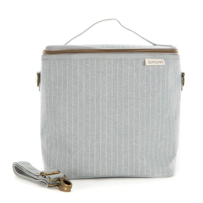 SoYoung Pinstripe Grey Lunch Poche
