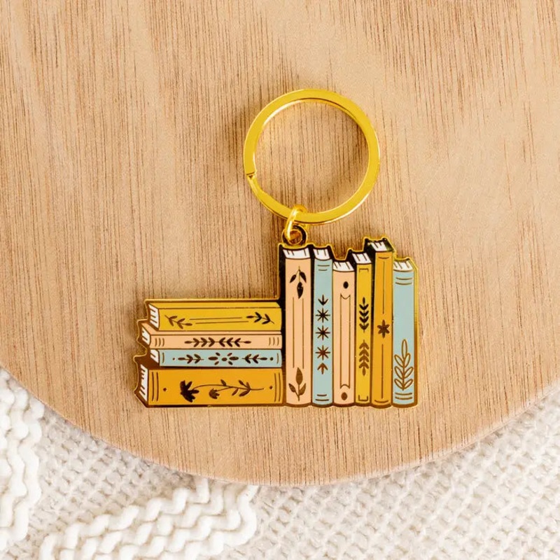 Stack Of Books Keychain