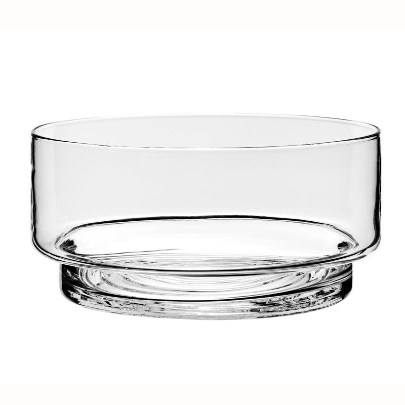 Swirl Glass Salad Serving Bowl