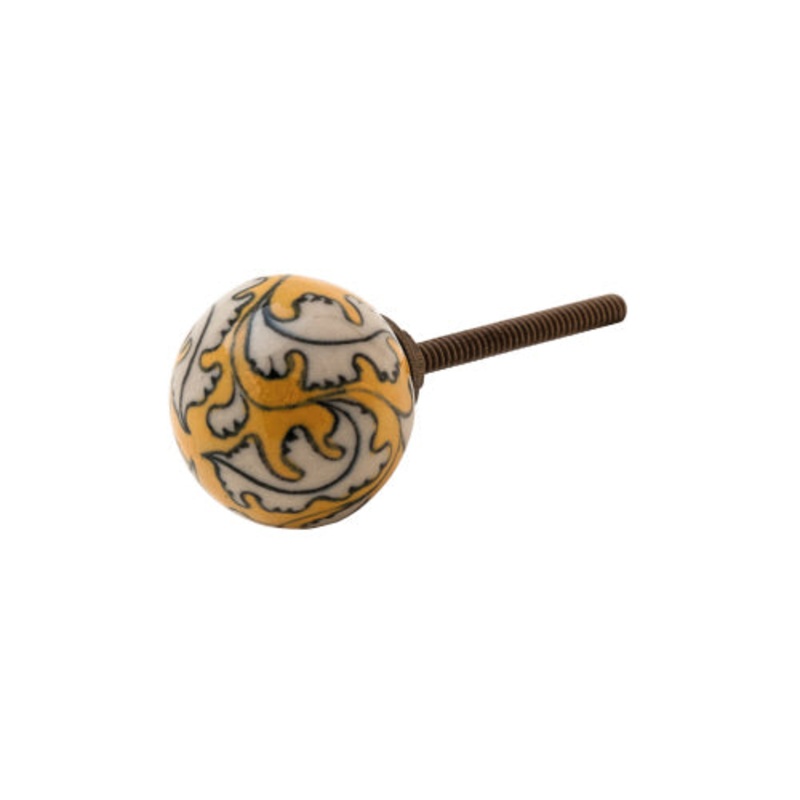 Yellow Painted Knob