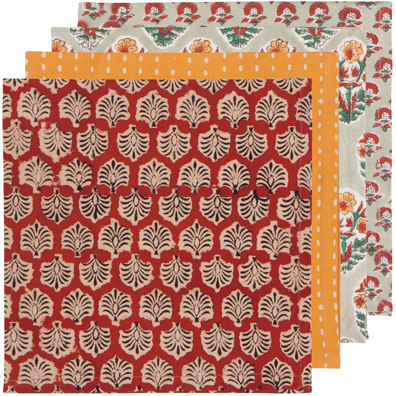 Block Print Napkin Set - Field