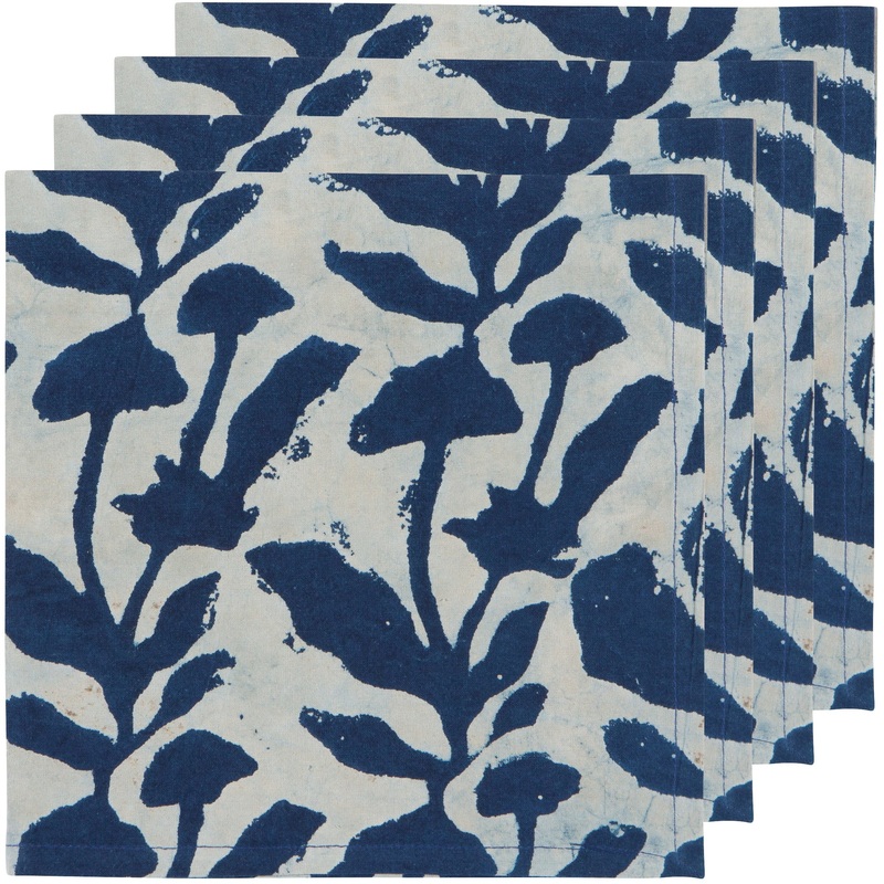 Block Print Napkin Set - Flourish