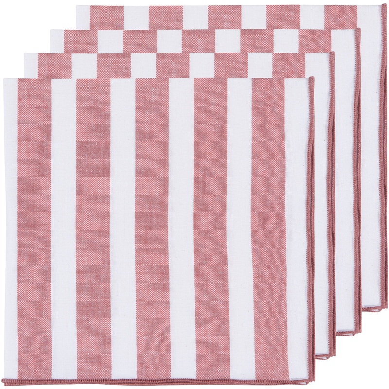 Caban Stripe Napkin Set - Canyon Rose