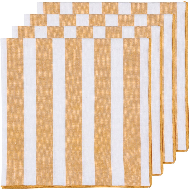 Caban Stripe Napkin Set - Ochre
