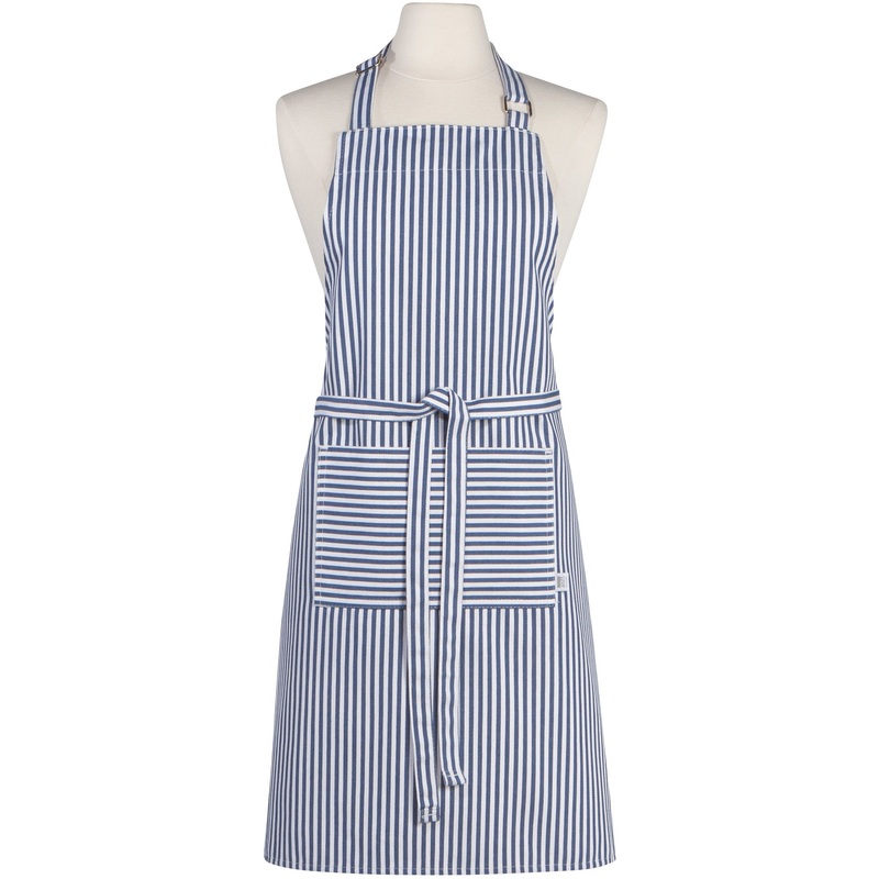 Chef's Apron - Narrow Stripe Royal