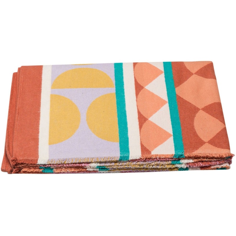 David Fussennegger Throw - Pink Africa Bordure