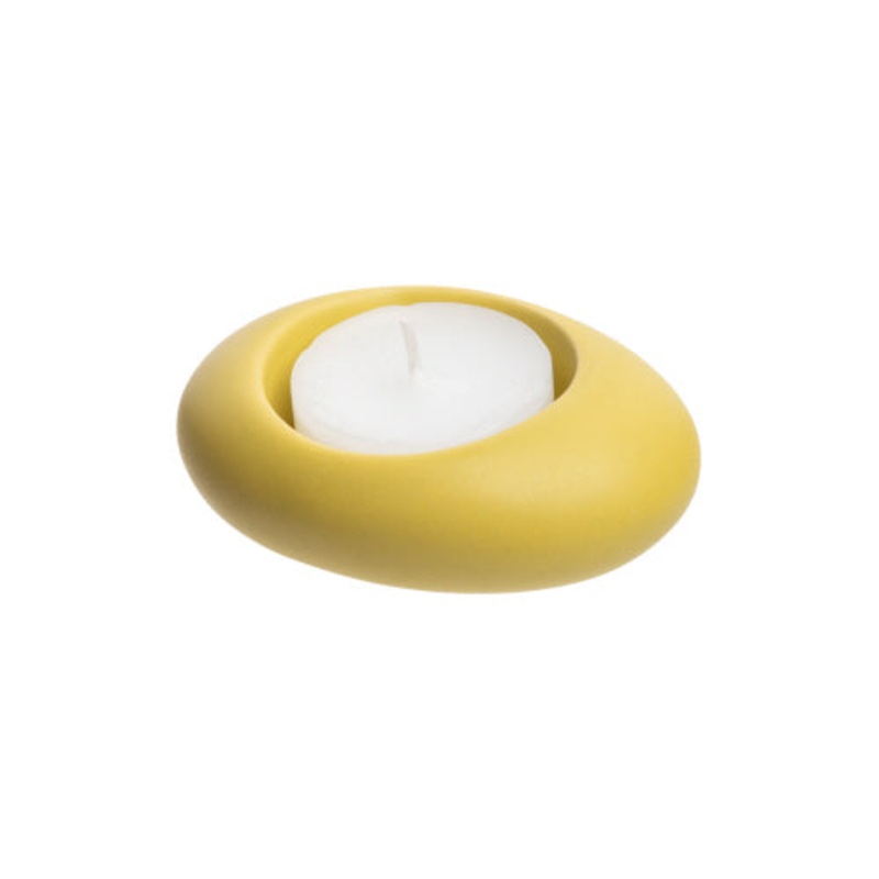 Oval Candle Holder - Mustard