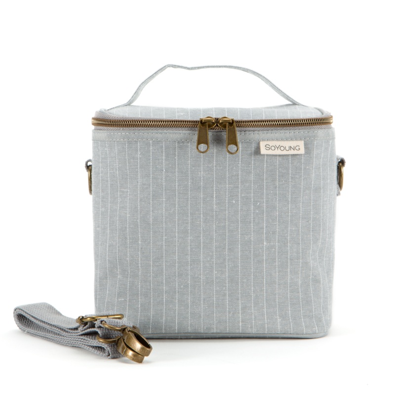 SoYoung Pinstripe Grey Petite Lunch Poche