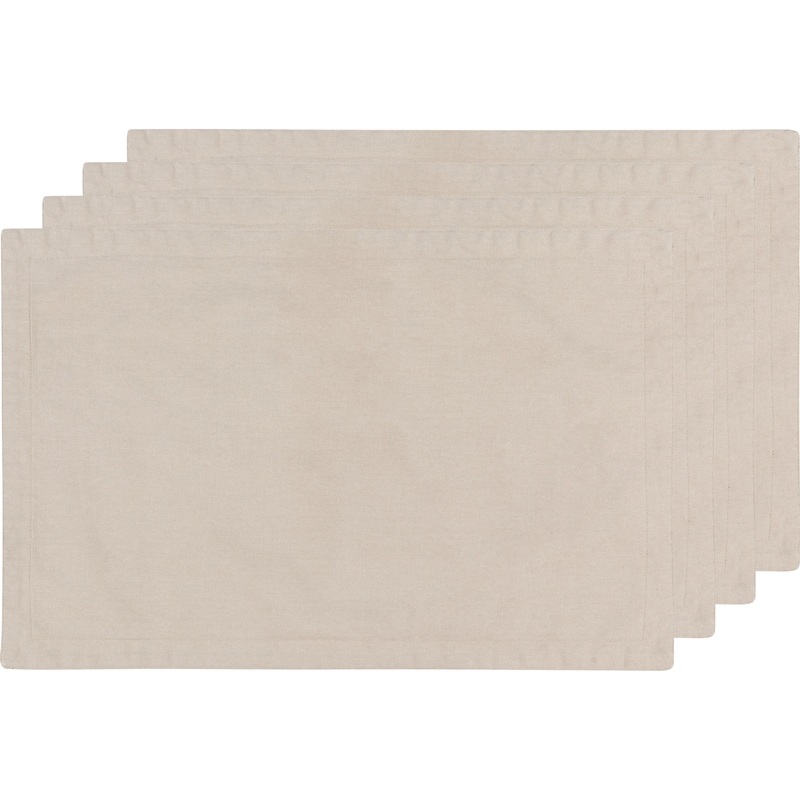 Stonewash Linen Placemat Set - Dove Grey