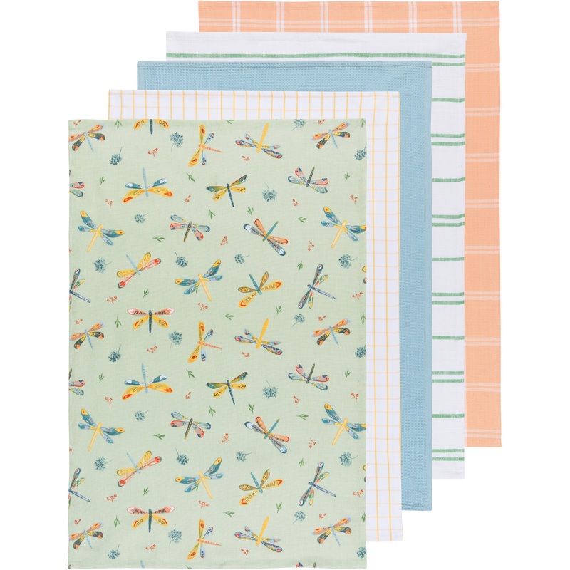Woven Tea Towel Set - Dragonfly
