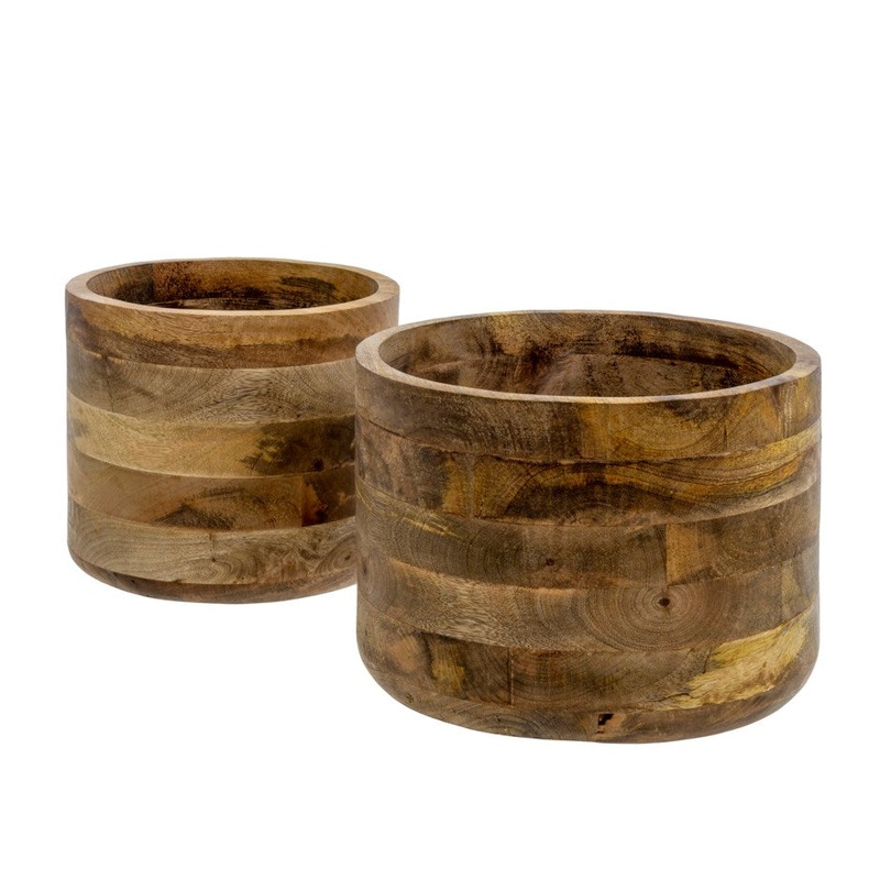 Medium Boca Wooden Pot