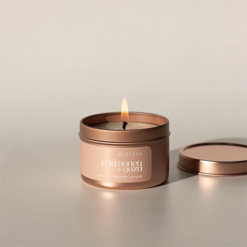 Misiyo Candle - 4oz Tin - Wild Honey + Yuzu