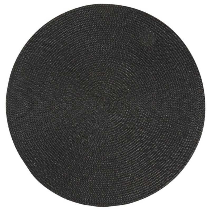 Round Disko Placemat - Black