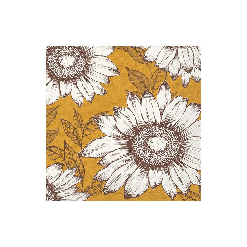 Fibi Ochre Paper Napkins - Lunch