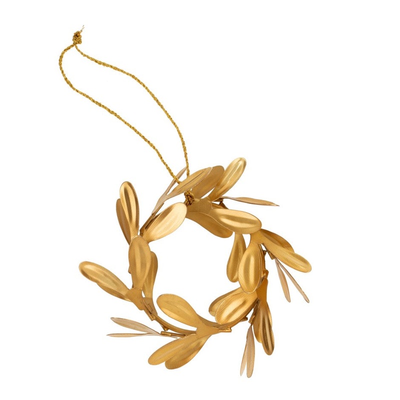 Gilded Wreath Ornament