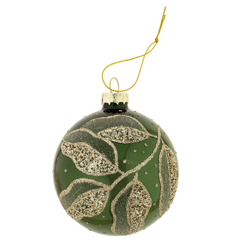Glitter Forest Glass Ornament