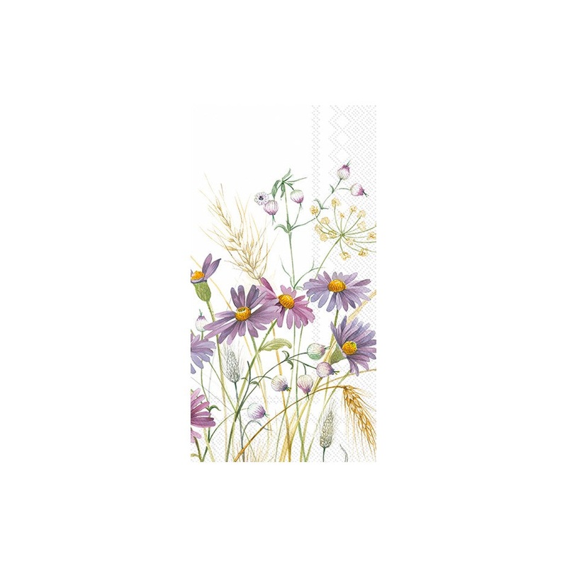 Lilac Aster Paper Napkins - Buffet / Guest Towel