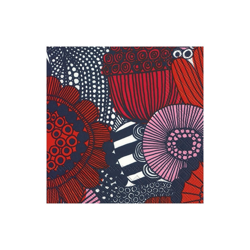 Marimekko Siirto Blue Paper Napkins - Lunch