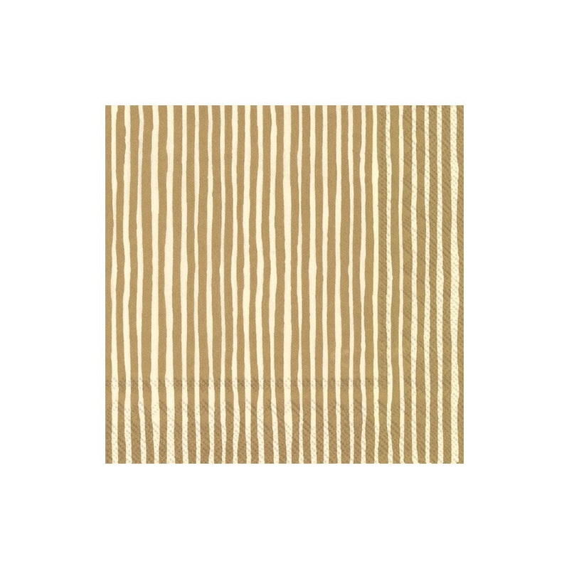 Marimekko Varvunraita Gold Paper Napkins - Cocktail