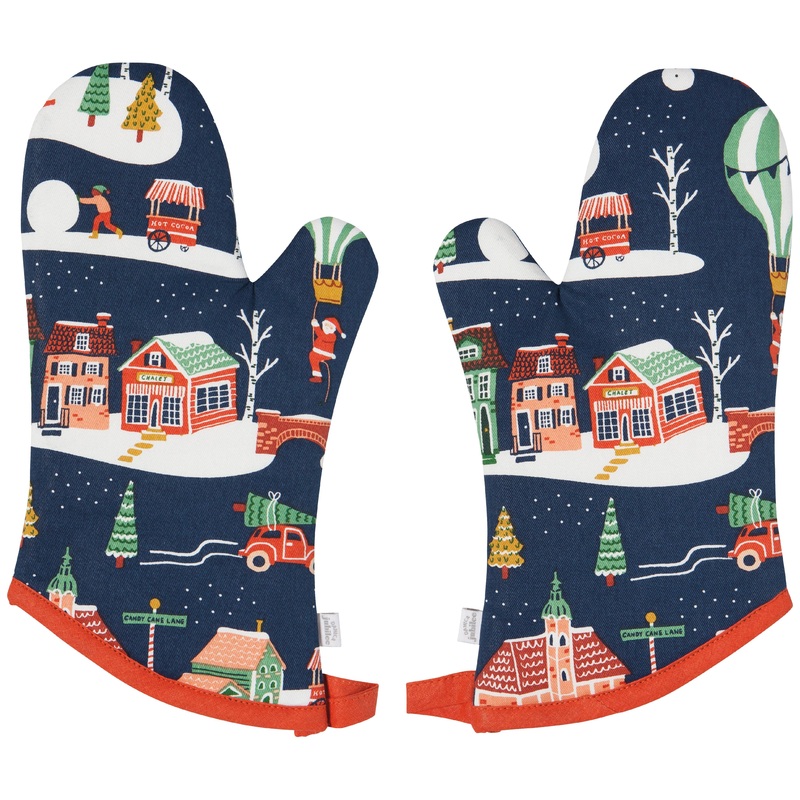 Oven Mitts -  Candy Cane Lane
