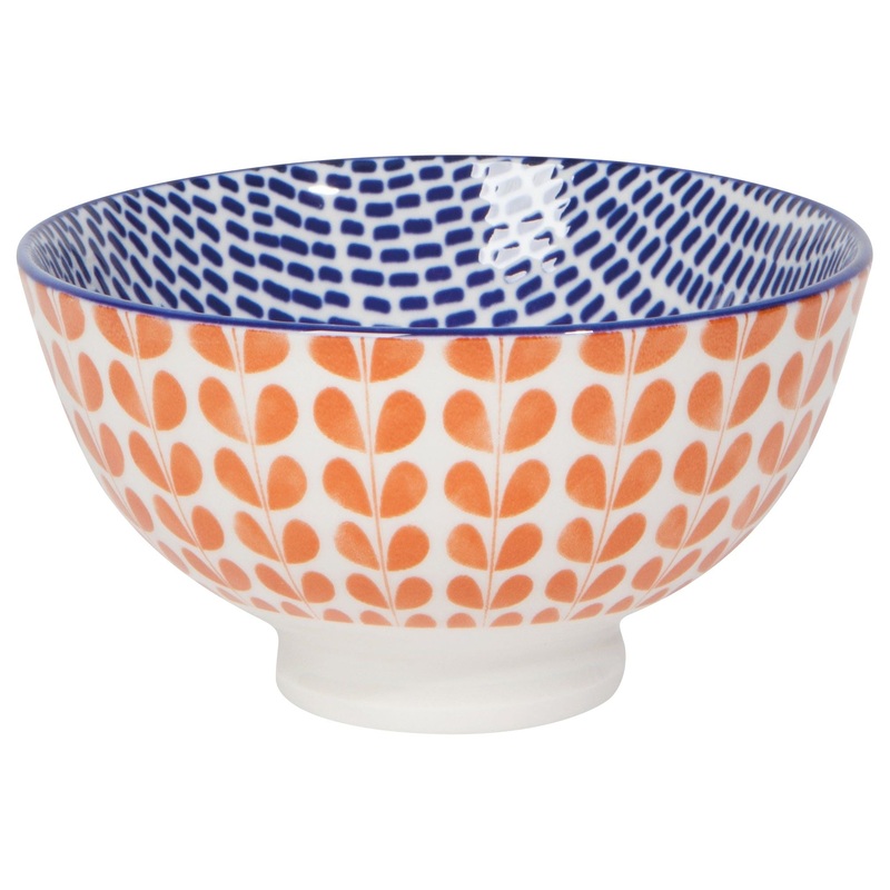 Small Bowl - Orange Blue Blossom