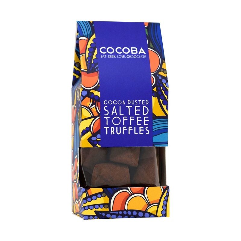 Cocoa Dusted Salted Toffee Truflles
